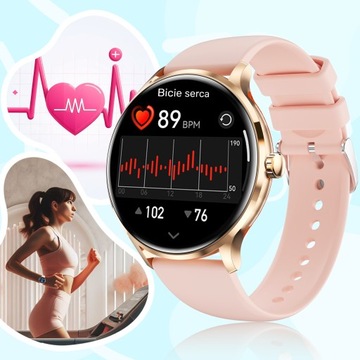 SMARTWATCH ЖЕНСКИЕ ЧАСЫ ПОЛЬСКОЕ МЕНЮ СПОРТ ЧСС ЗВОНКИ SMART WATCH PL