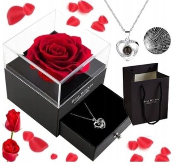Ожерелье «Вечная роза в стеклянном» цветке для женщины, подарок на День матери