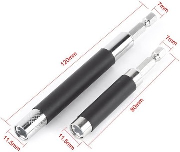 2 шт. выдвижная головка с шестигранным хвостовиком 1/4 дюйма, магнитный держатель бит отвертки