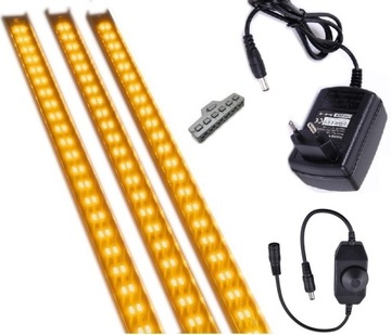ZESTAW LED DO O,SWIETLENIE REGAŁU IP20 ROŚLINY 3X100 CM FUUL SP. ŚCIEMNIACZ