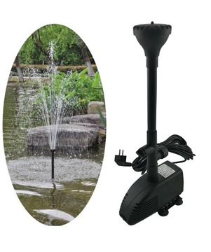 Фонтанный насос для пруда HSB-1200 3000 л/ч + НАСАДКИ 3 фонтанных эффекта