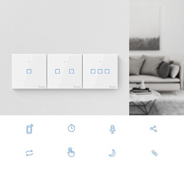СЕНСОРНЫЙ ВЫКЛЮЧАТЕЛЬ СВЕТА 2C WIFI Черный SONOFF
