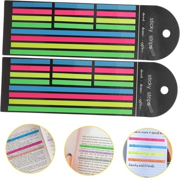 2 шт. флуоресцентные индексные наклейки, закладки для маркировки книг, закладки