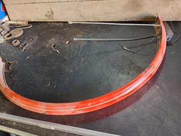 СТАРЫЙ АНТИЧНЫЙ ВЕЛОСИПЕД, БОЛЬШОЕ МЕТАЛЛИЧЕСКОЕ ЗАДНЕЕ КРЫЛО, PRL