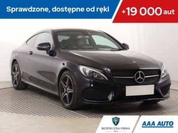 Mercedes Klasa C W205 Coupe 250 211KM 2017 Mercedes C C 250, Serwis ASO, Automat, Skóra