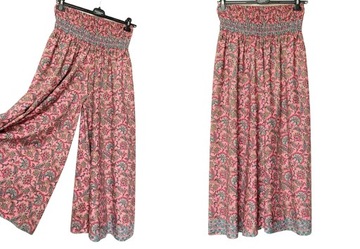SPODNIE SPÓDNICA Indyjskie BOHO 2w1 jedwab MAXI (103) SILK INDIA ONE SIZE