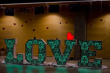 Ажурные НАКЛАДКИ для надписи LOVE 120см, узор GÓRALSKI