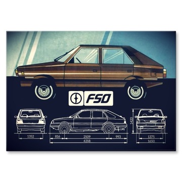BLACHA METALOWA PREZENT GRAFIKA PLAKAT FSO POLONEZ