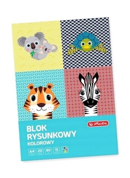 BLOK RYSUNKOWY A4/20K KOLOR CUTE ANIMALS (10SZT)