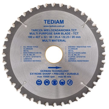180x32x40 tarcza wielozadaniowa PROFESSIONAL widia