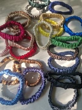 Шелковая резинка для волос SilkLove SKINNY, набор из 3 резинок для волос из 100% шелка