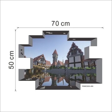 3D mozaika kreskówkowa z gry na ścianę naklejka do pokoju dziecięcego