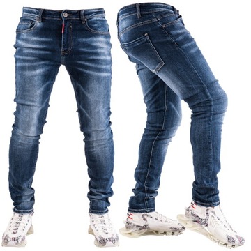 Jeansy zwężane Vintage Slim GRANAT Gello r.33