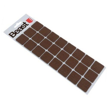 PODKŁADKI FILCOWE POD MEBLE 24 SZT BRĄZOWE KWADRATOWE 2,8 x 2,8 cm 24 szt.