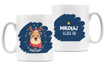 KUBEK PREZENT NA MIKOŁAJA GWIAZDKĘ MIKOŁAJKI IMIĘ PRZEDSZKOLE SZKOŁA