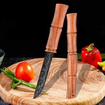 Нож туристический рыболовный красивый чехол и кобура BAMBOO DAMAST ND313