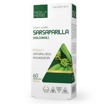 MEDICA HERBS Sarsaparilla Smilax Kolcorośl 60 kaps
