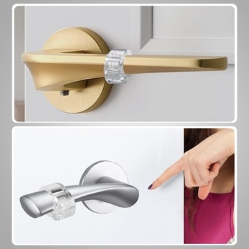 СИЛИКОНОВЫЙ УПОРНИК ДЛЯ НАКЛАДКИ ДВЕРНОЙ РУЧКИ ПРОЗРАЧНЫЙ ЗАПОР 4 ШТ.