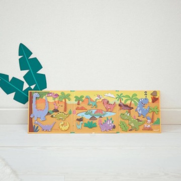 Магнитный пазл Динозавры Magneti'stories 3+, Janod J05450