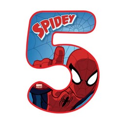 TERMO NAKLEJKA APLIKACJA NAPRASOWANKA SPIDEY cyfra 5 D78/a