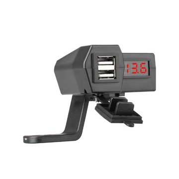 USB-зарядное устройство для мотоцикла Пылезащитное зарядное устройство для мобильного телефона с красным зеркалом