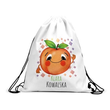 Worek Plecak Do Przedszkola Na Buty Imię BRZOSKWINIA