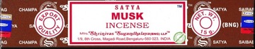 INDYJSKIE KADZIDEŁKA PYŁKOWE SATYA MUSK 15g PIŻMO