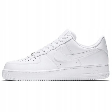 Buty Sportowe Męskie NIKE AIR FORCE 1 LOW '07 All White Całe Białe r 43