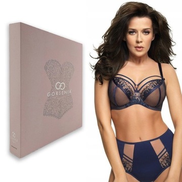 Biustonosz GORSENIA K496 PARADISE granatowy 75D