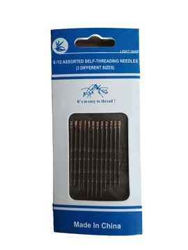НАБОР САМОЗАПРАВОЧНЫХ ШВЕЙНЫХ ИГЛ ИЗ 12 ИГЛ