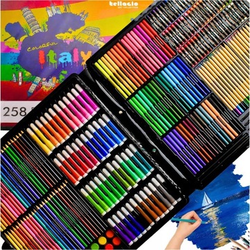 ЧЕМОДАН ХУДОЖЕСТВЕННЫЕ ХУДОЖЕСТВЕННЫЕ ЦЕНЦИЛИ МАРКЕРЫ КРАСКИ БЕСПЛАТНЫЙ РОЖДЕСТВЕНСКИЙ ПОДАРОК ​​x2