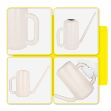 KONEWKA DO PODLEWANIA 1,8l DOMOWA PLASTIKOWA BIAŁA PODLEWACZKA DO KWIATÓW