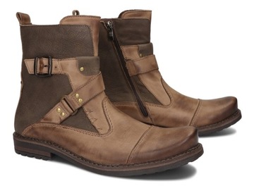 SZTYBLETY MĘSKIE BUTY MOTOCYKLOWE SKÓRA 82 BR 41
