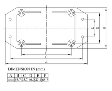 Obudowa uniwersalna ABS filtra filtercon 109x54x30mm z mocowaniem