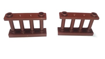 166t. Lego 30055 płotek barierka 1x4x2 brąz 2 szt