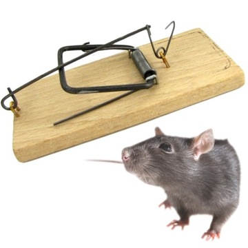 PUŁAPKA ŁAPKA NA MYSZY TRADYCYJNA SILNA DREWNIANA