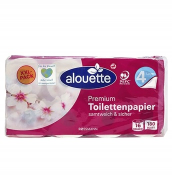 Papier toaletowy bezzapac Alouette 16 szt. PREMIUM