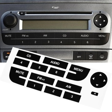 NAKLEJKI ZESTAW NAPRAWCZY PRZYCISKI PANEL RADIO FIAT GRANDE PUNTO II 2