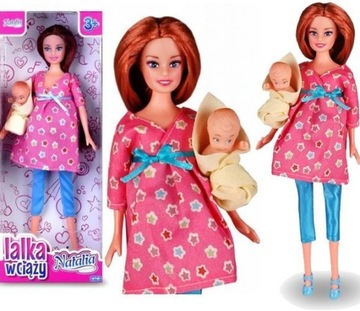 КУКЛА БЕРЕМЕННАЯ НАТАЛЬЯ, МАМА И РЕБЕНОК, 29 СМ