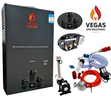PIEC LPG PROPAN jacuzzi balia ZESTAW SPA 36kw+ CZUJNIK TEMPERATURY wifi