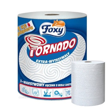 Ręcznik papierowy Foxy Tornado kuchenny 3 warstwy MEGA MOCNY CHŁONNY