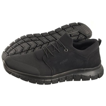 Buty Sneakersy Płbuty Męskie Rieker Czarne B6650-00 Black