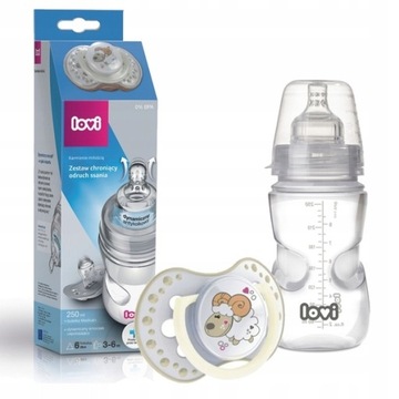 LOVI BUTELKA MEDICAL 250ML SMOCZEK KASZKA 6m+ SMOCZEK USPOKAJAJĄCY 3-6 0121