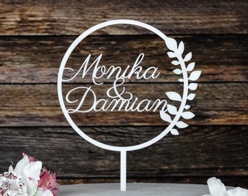 Топпер TŚB-77-Имена Свадьба Свадьба Белый