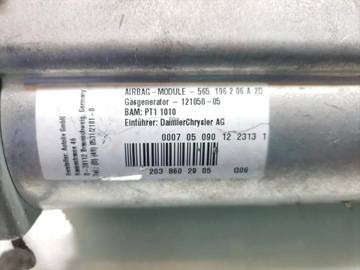 MERCEDES-BENZ C-CLASS ULOŽENÍ VZDUCHOVÁ AIRBAG SPOLUJEZDCE 2005 SALOON