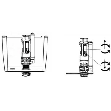 Zawór spłukujący toaletę Zawór wylotowy wody Wymiana zbiornika toalety WC 28cm