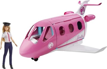 Barbie Wymarzony Samolot z lalką pilotem ZESTAW