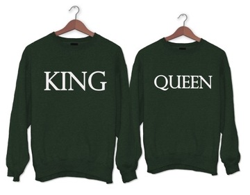 Zestaw Bluz dla Pary, Bluzy dla Męża i Żony, Bluzy King Queen
