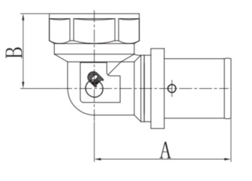 Муниципальный угол изгиба с соединениями PEX PEX ALUPEX 16 мм x 3/4'' GW BRUSSWICK