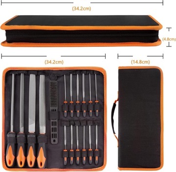 Набор напильников по металлу, дереву, хвойным деревьям, рашпилей, съемников, кейс, 18 шт.